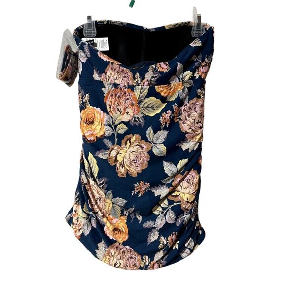 Nwt JANTZEN Women's Blue Vamp Tapestry One Piece Swim Dress Size 10 - Picture 4 of 10